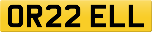 OR22 ELL private number plate